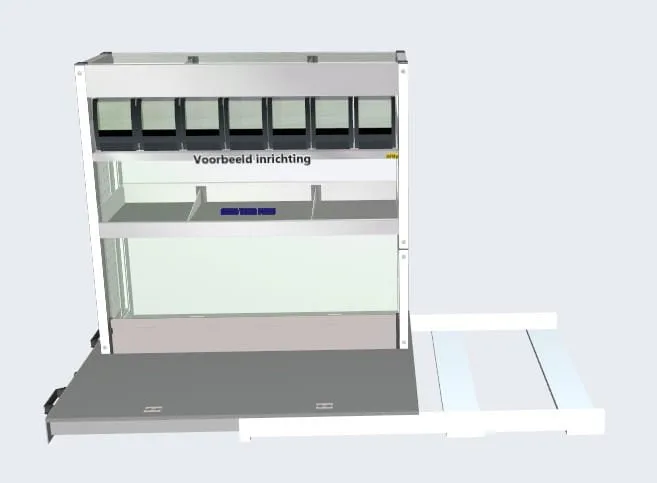 Aluca Nieuw Uitschuifbaar plateau 1110x766 mm met 4 sjor punten (Nr 1969) - Afbeelding 7