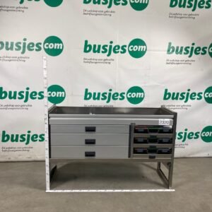 Aluca aluminium bedrijfswageninrichting gebruikt (nr 2320)