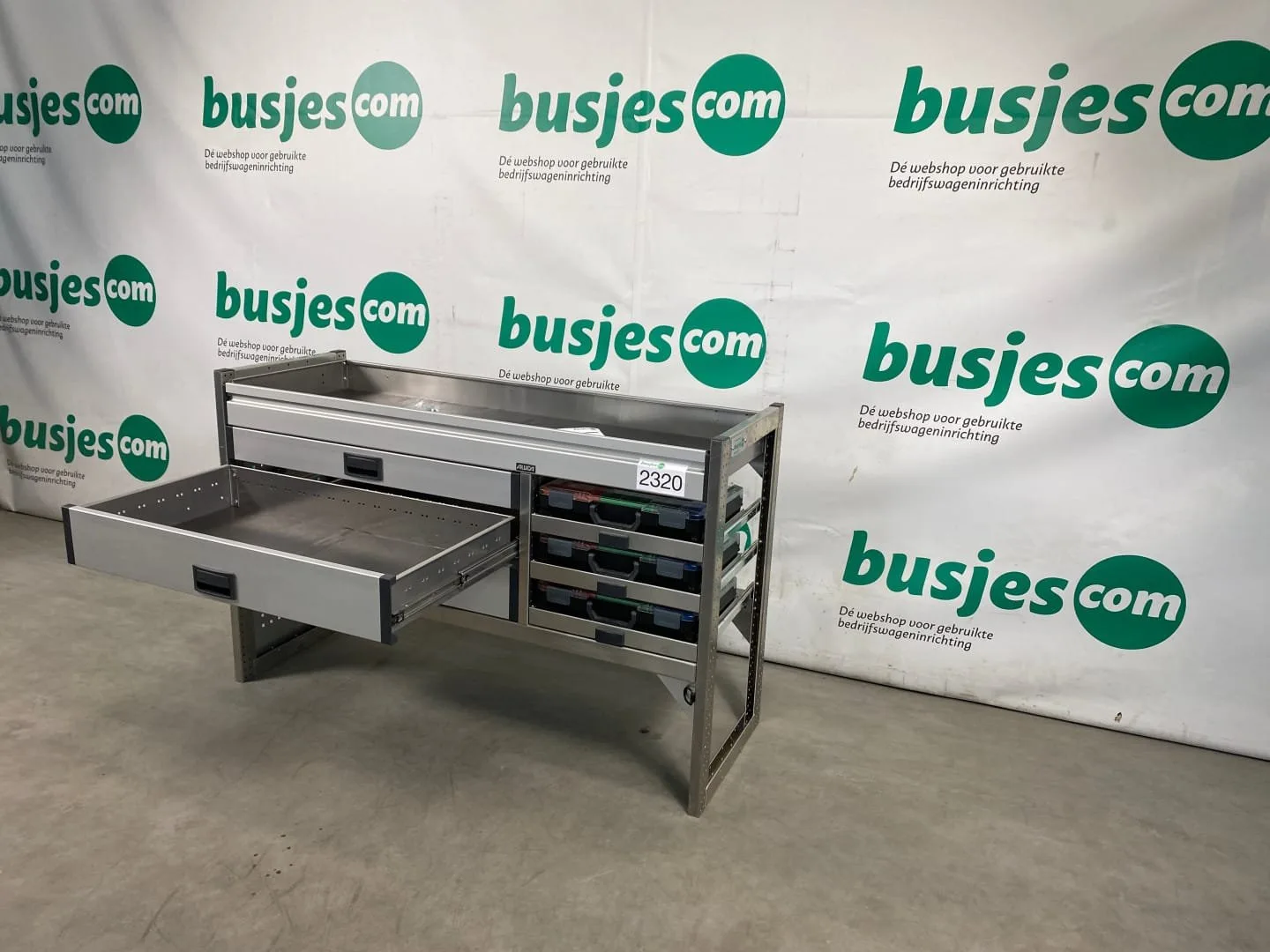 Aluca aluminium bedrijfswageninrichting gebruikt (nr 2320) - Afbeelding 7