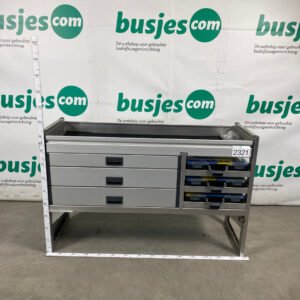Aluca aluminium bedrijfswageninrichting gebruikt (nr 2321)