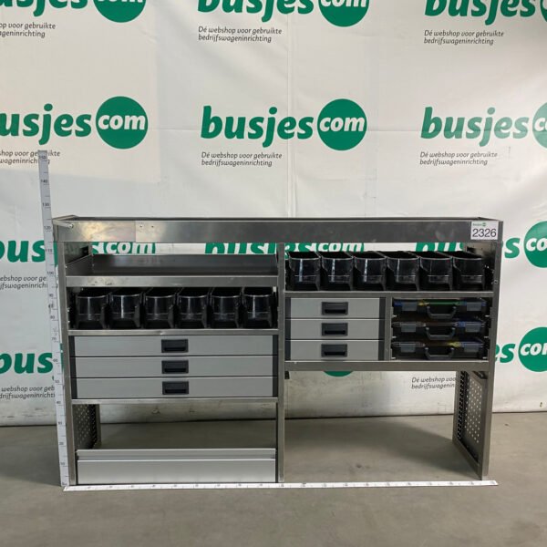 Aluca aluminium bedrijfswageninrichting gebruikt (nr 2326)