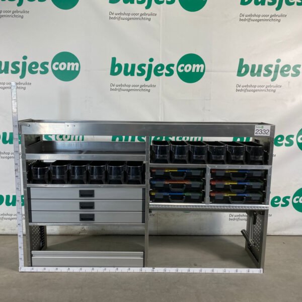 Aluca aluminium bedrijfswageninrichting gebruikt (nr 2332)