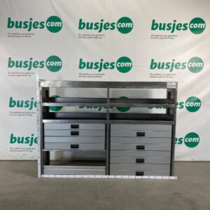 Aluca aluminium bedrijfswageninrichting gebruikt (nr 2334)