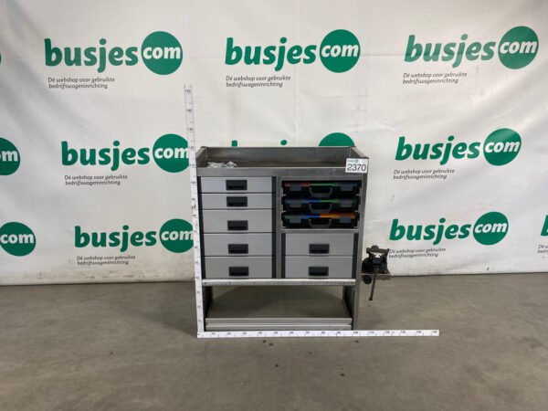 Aluca aluminium bedrijfswageninrichting gebruikt (nr 2370)