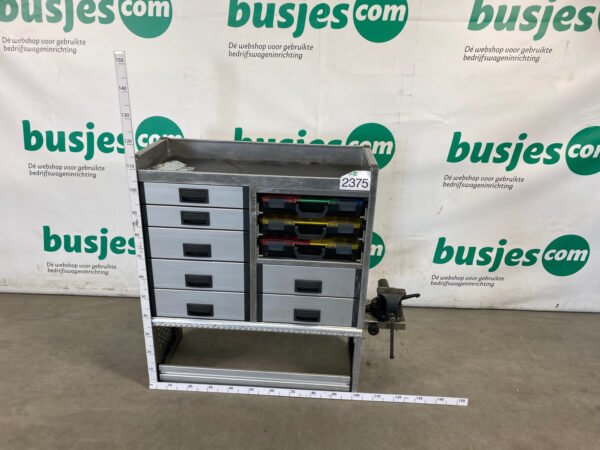 Aluca aluminium bedrijfswageninrichting gebruikt (nr 2375)