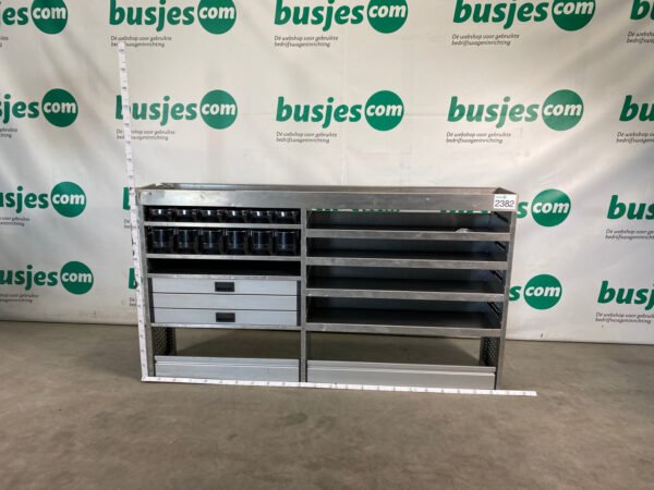 Aluca aluminium bedrijfswageninrichting gebruikt (nr 2382)