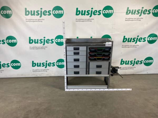 Aluca aluminium bedrijfswageninrichting gebruikt (nr 2383)