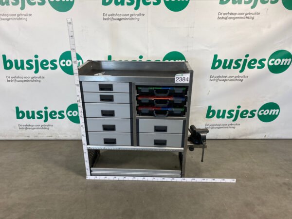 Aluca aluminium bedrijfswageninrichting gebruikt (nr 2384)