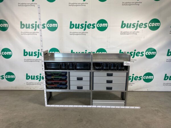 Aluca aluminium bedrijfswageninrichting gebruikt (nr 2385)