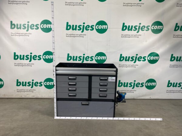Aluca aluminium bedrijfswageninrichting gebruikt (nr 2386)