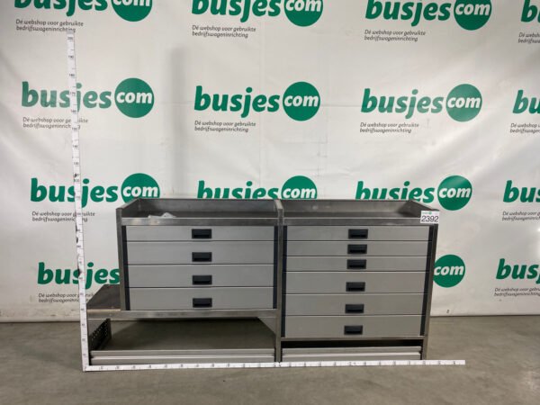 Aluca aluminium bedrijfswageninrichting gebruikt (nr 2392)