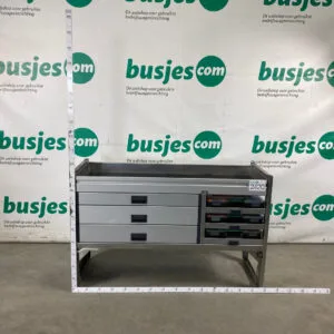 Aluca aluminium bedrijfswageninrichting gebruikt (nr 2420)