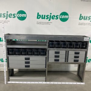 Aluca aluminium bedrijfswageninrichting gebruikt (nr 2433)