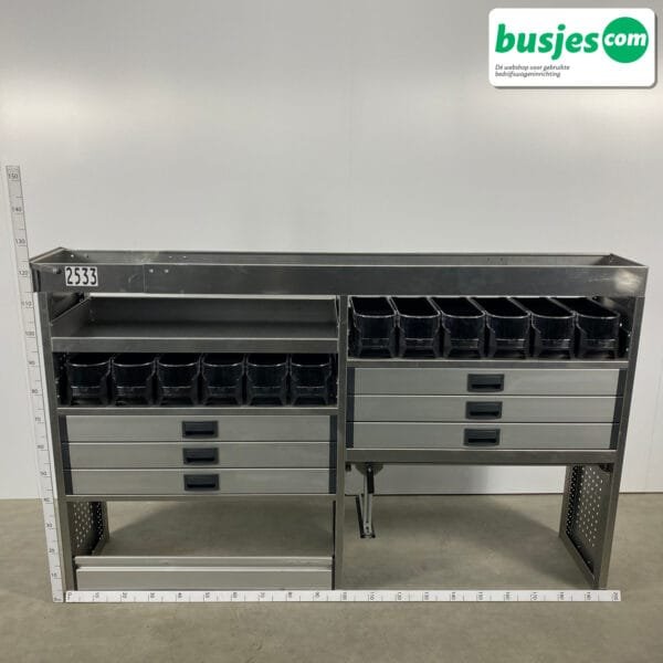 Aluca aluminium bedrijfswageninrichting gebruikt (nr 2533)