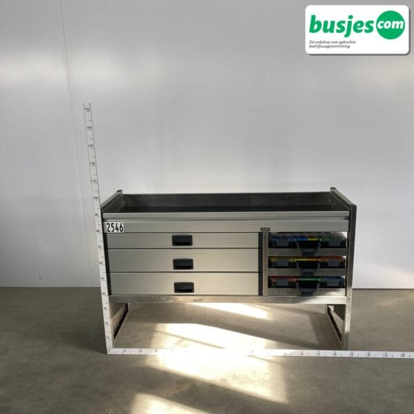 Aluca aluminium bedrijfswageninrichting gebruikt (nr 2546)