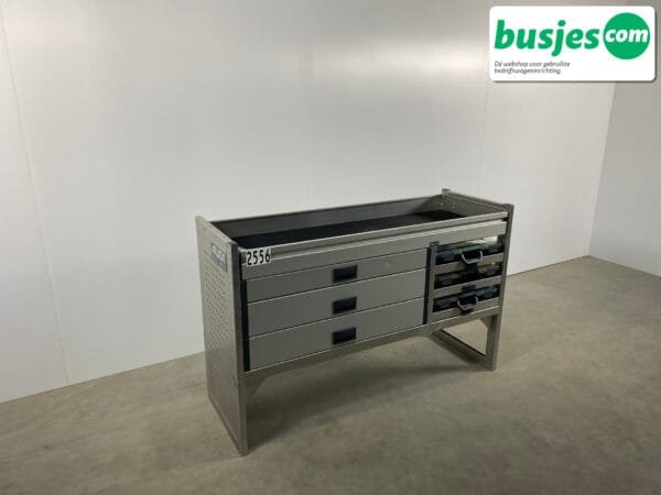 Aluca aluminium bedrijfswageninrichting gebruikt (nr 2556)