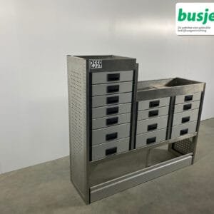Aluca aluminium bedrijfswageninrichting gebruikt (nr 2559)