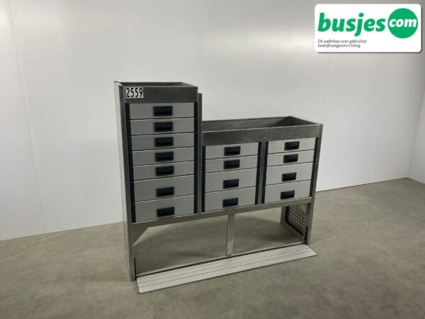 Aluca aluminium bedrijfswageninrichting gebruikt (nr 2559) - Afbeelding 2