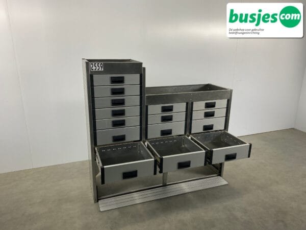 Aluca aluminium bedrijfswageninrichting gebruikt (nr 2559) - Afbeelding 3