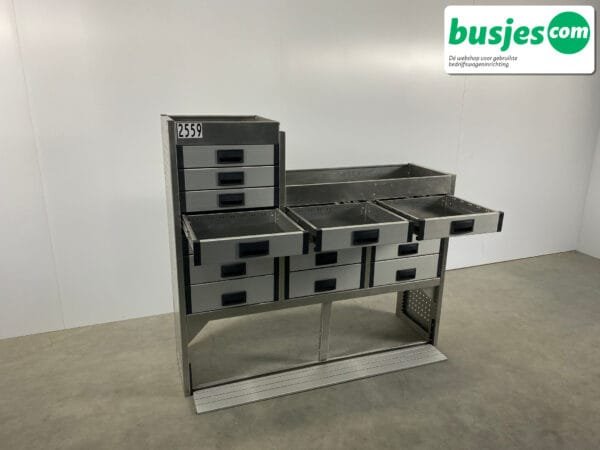Aluca aluminium bedrijfswageninrichting gebruikt (nr 2559) - Afbeelding 6