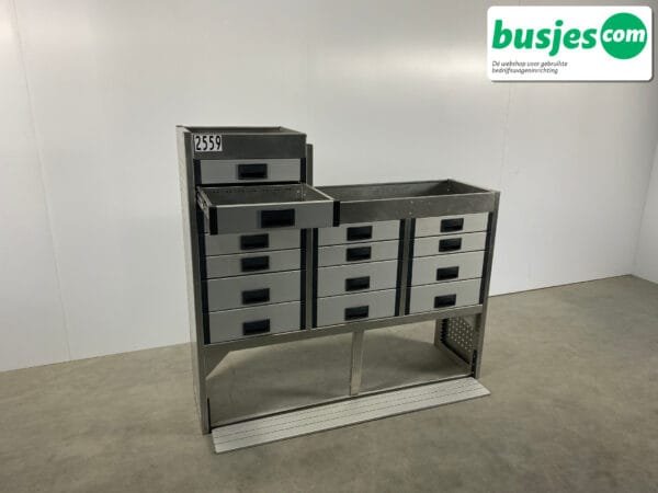 Aluca aluminium bedrijfswageninrichting gebruikt (nr 2559) - Afbeelding 8