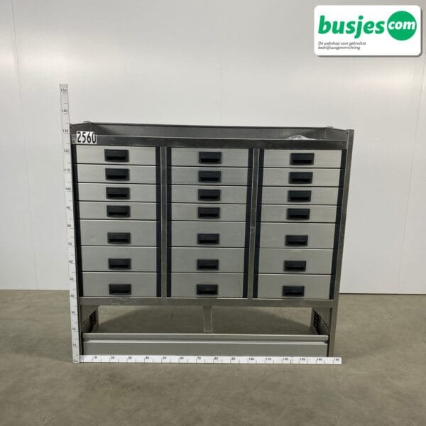 Aluca aluminium bedrijfswageninrichting gebruikt (nr 2560)