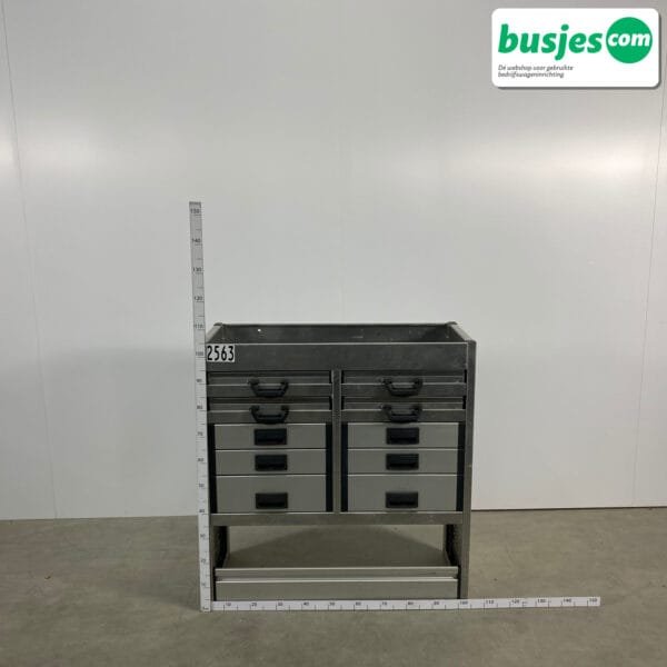 Aluca aluminium bedrijfswageninrichting gebruikt (nr 2563)