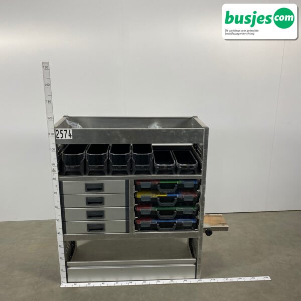 Aluca aluminium bedrijfswageninrichting gebruikt (nr 2574)