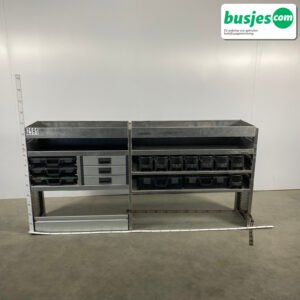 Aluca aluminium bedrijfswageninrichting gebruikt (nr 2591)