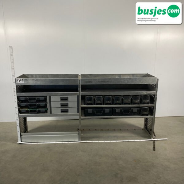 Aluca aluminium bedrijfswageninrichting gebruikt (nr 2591)