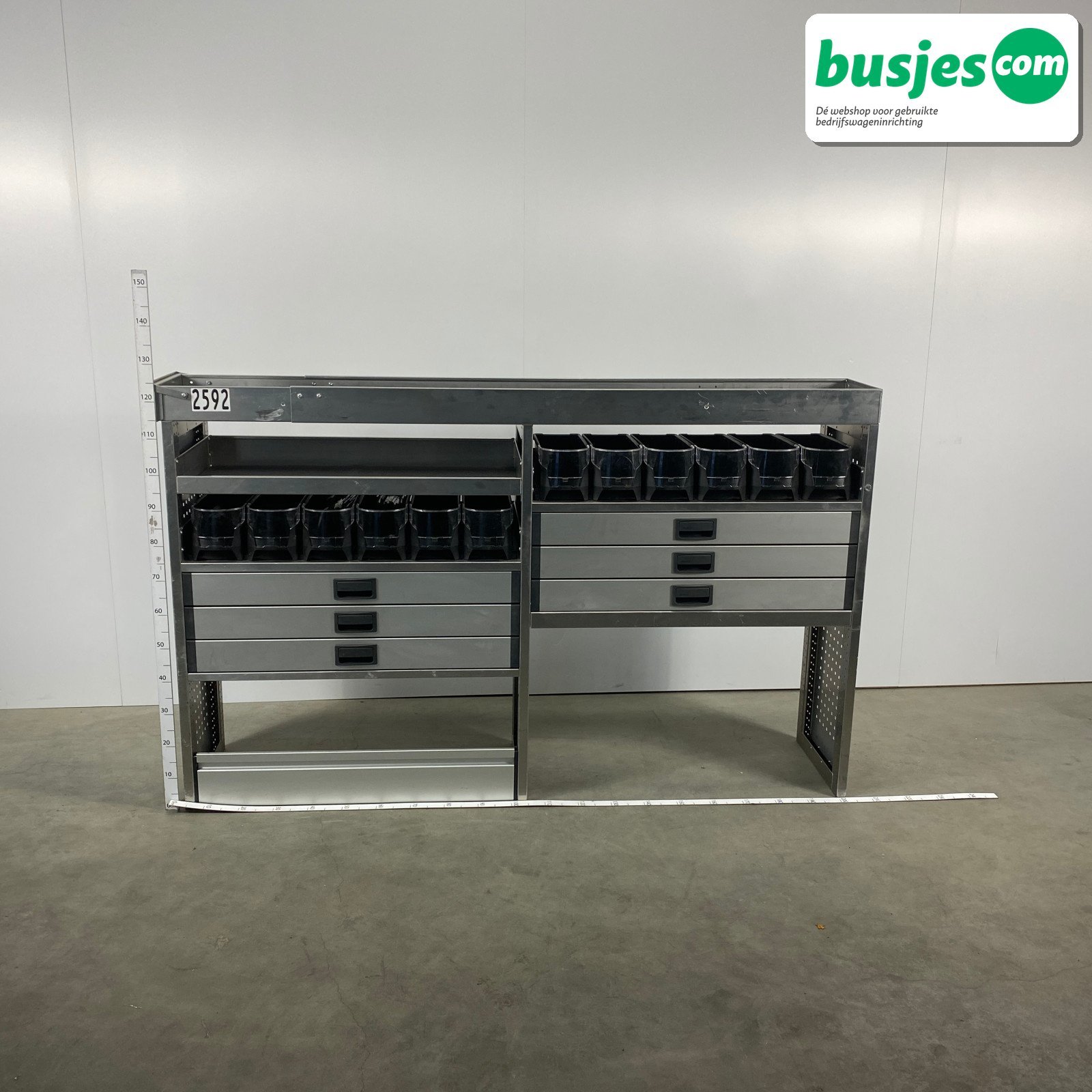 Aluca aluminium bedrijfswageninrichting gebruikt (nr 2592)