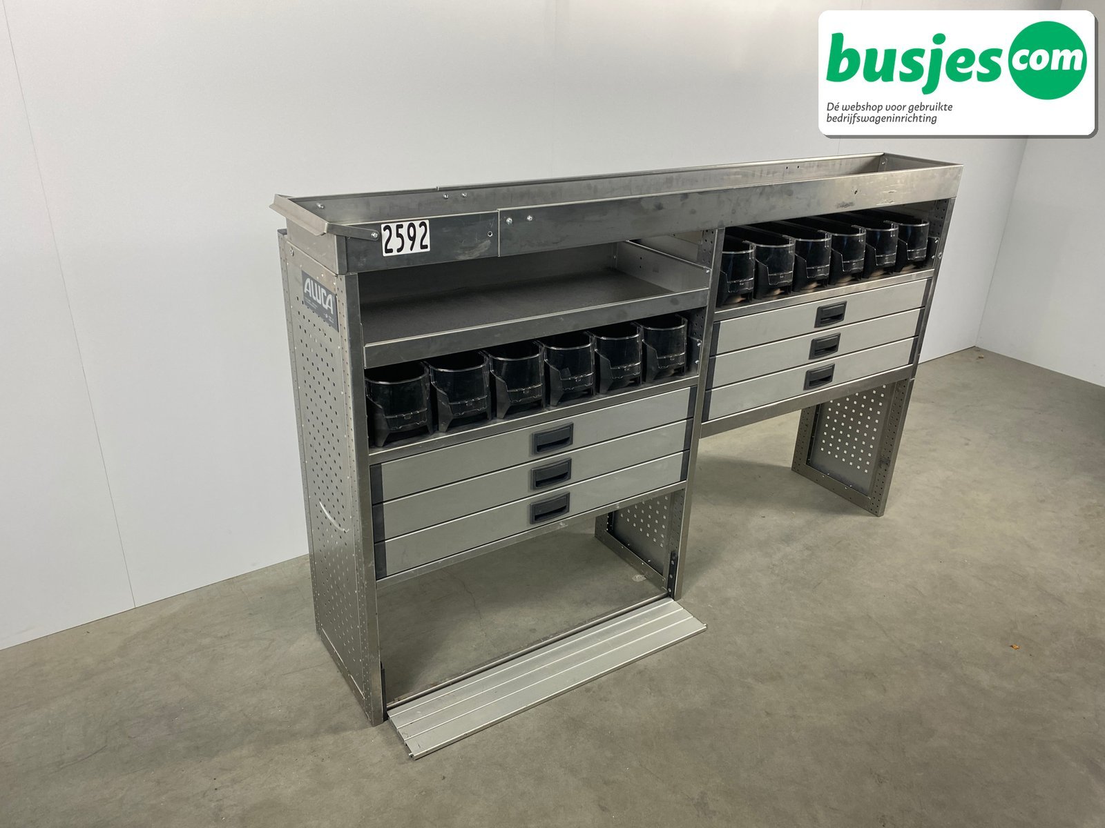 Aluca aluminium bedrijfswageninrichting gebruikt (nr 2592) - Afbeelding 4