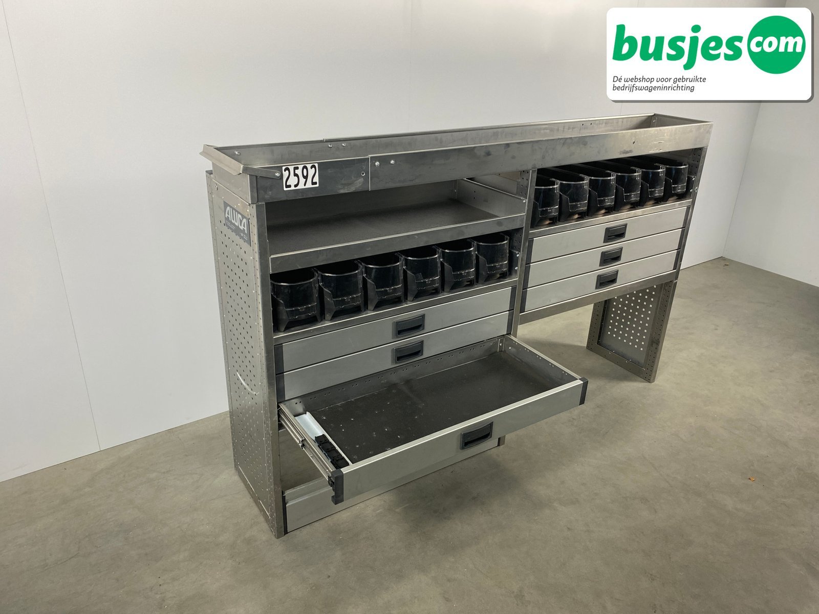 Aluca aluminium bedrijfswageninrichting gebruikt (nr 2592) - Afbeelding 5