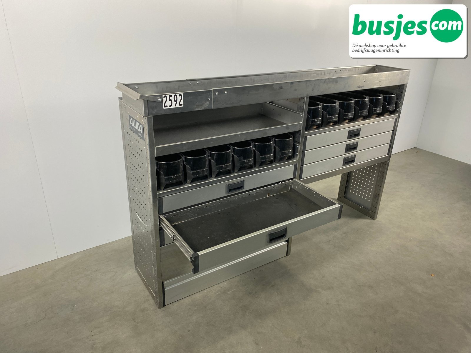 Aluca aluminium bedrijfswageninrichting gebruikt (nr 2592) - Afbeelding 6