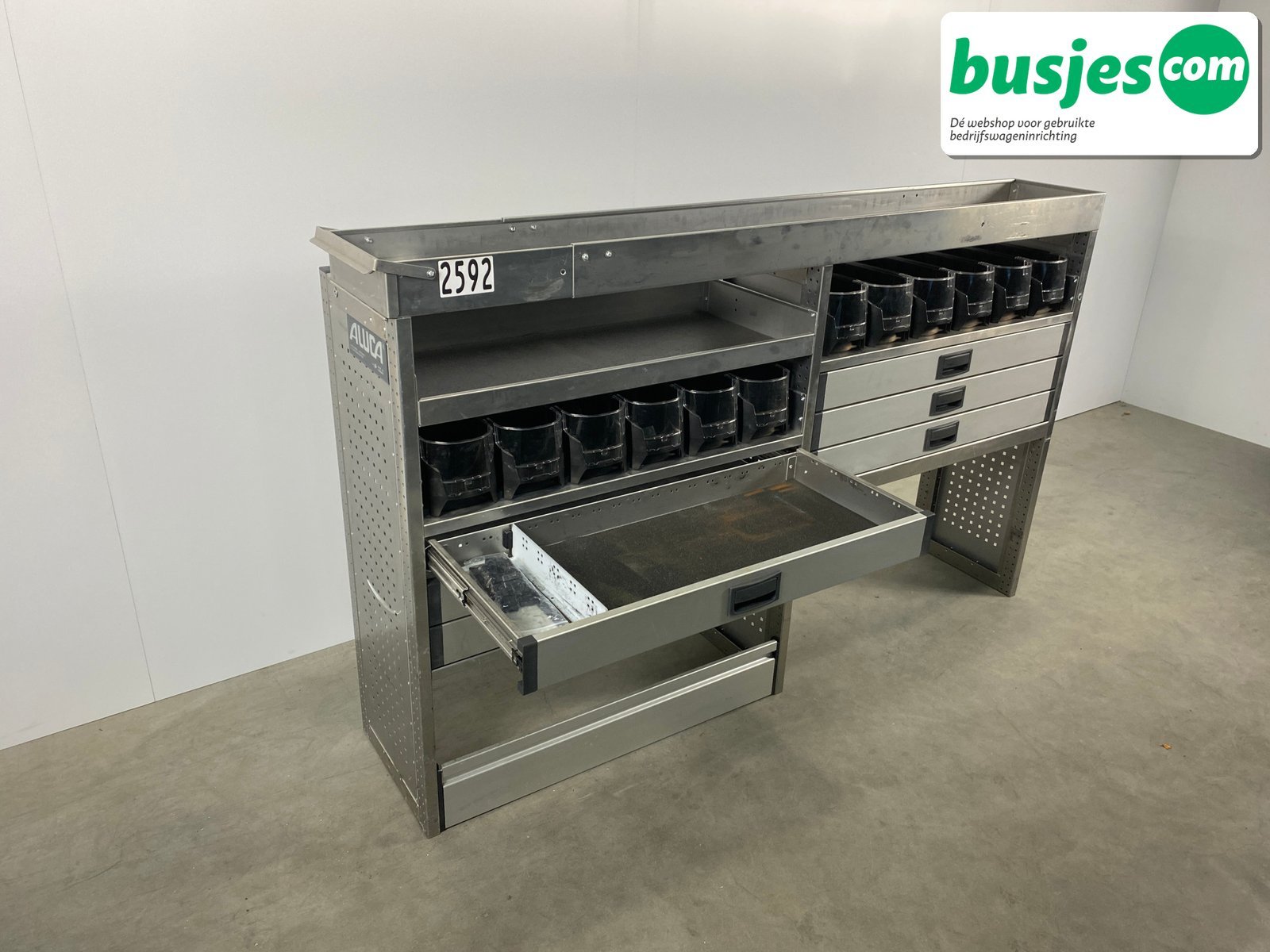 Aluca aluminium bedrijfswageninrichting gebruikt (nr 2592) - Afbeelding 7