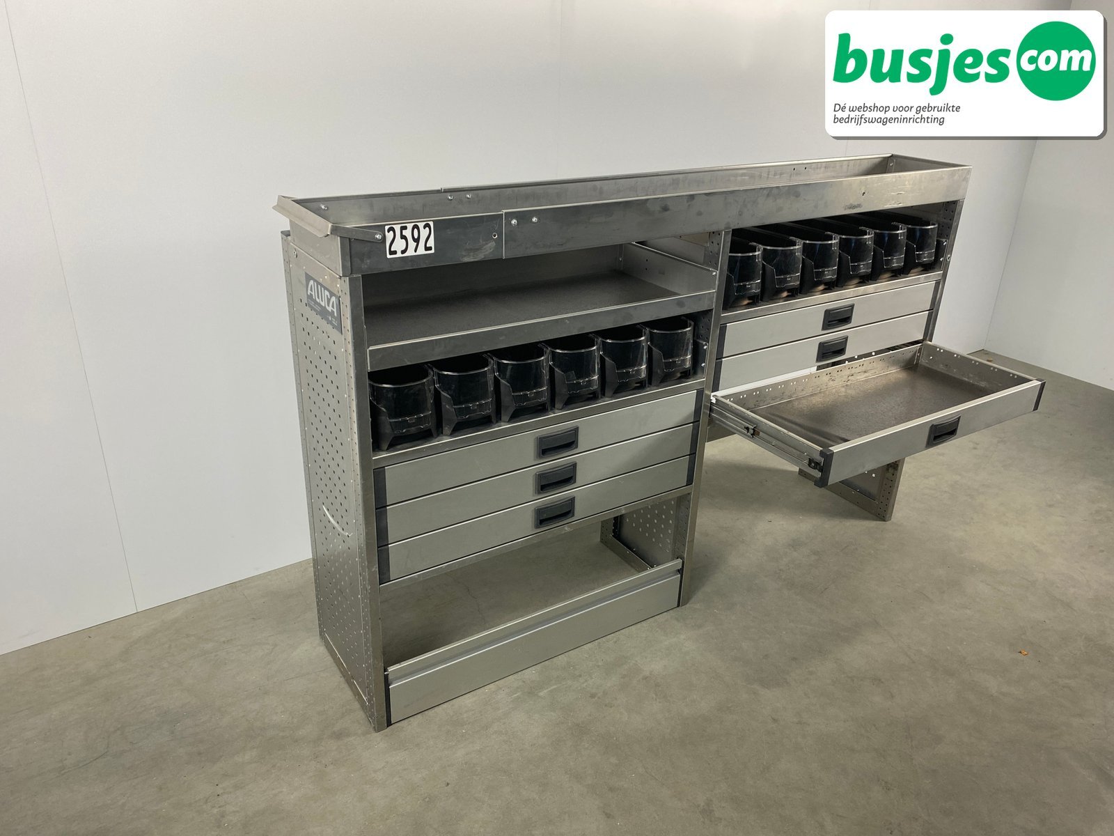 Aluca aluminium bedrijfswageninrichting gebruikt (nr 2592) - Afbeelding 8