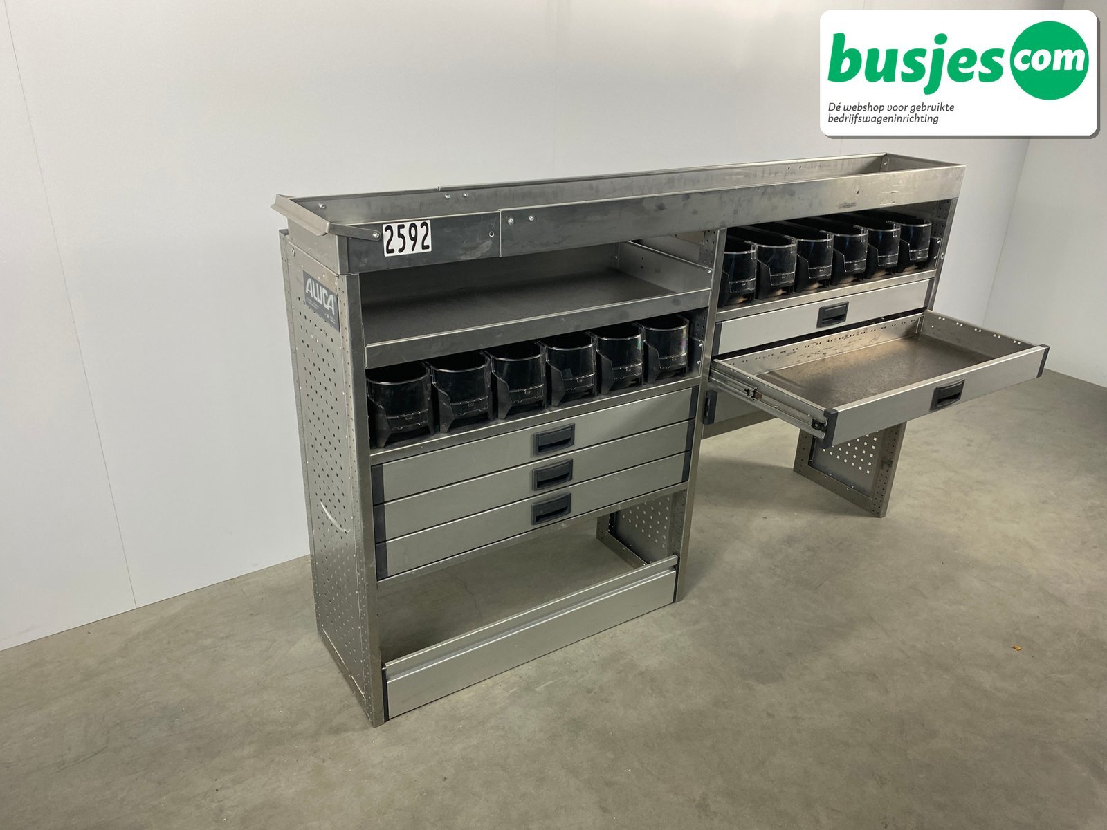 Aluca aluminium bedrijfswageninrichting gebruikt (nr 2592) - Afbeelding 9