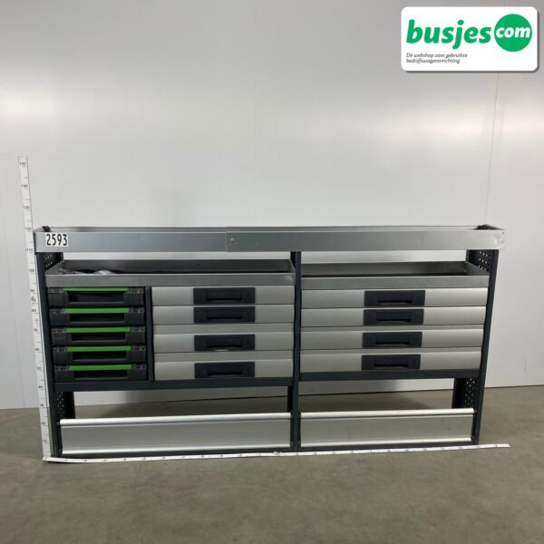 Bott Vario aluminium gebruikte bedrijfswagen inrichting (nr 2593)