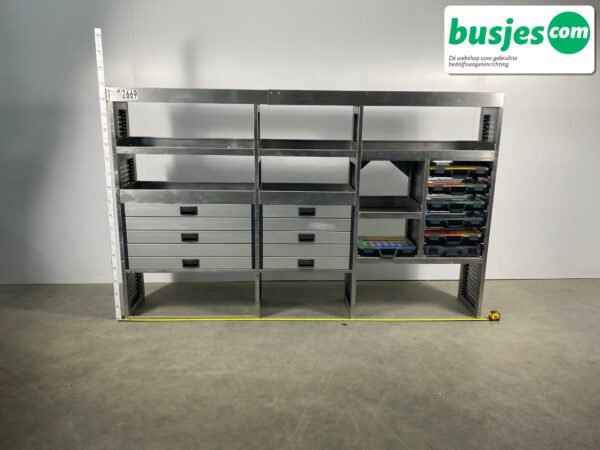Aluca bedrijfswageninrichting 2750x420x1715mm (2669) - Afbeelding 2