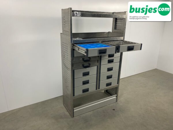 Aluca bedrijfswageninrichting 1010x425x1705mm (2670) - Afbeelding 12