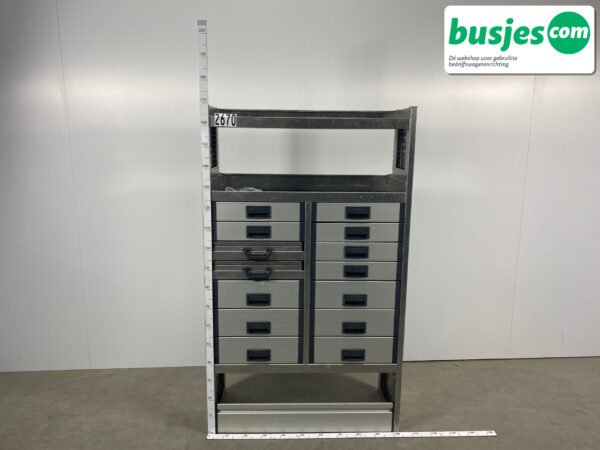 Aluca bedrijfswageninrichting 1010x425x1705mm (2670) - Afbeelding 2