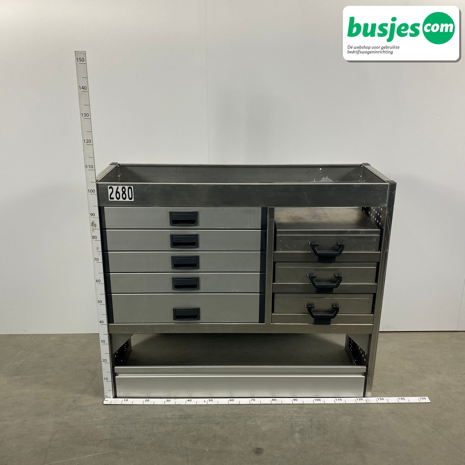 Aluca bedrijfswageninrichting 1255x420x1050mm (2680)