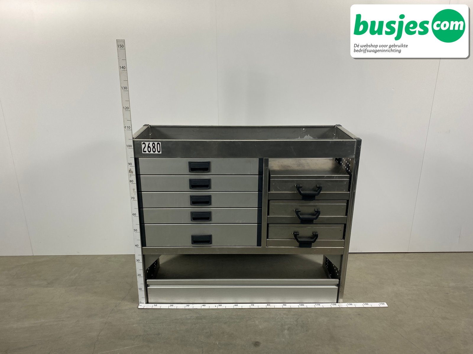 Aluca bedrijfswageninrichting 1255x420x1050mm (2680) - Afbeelding 2