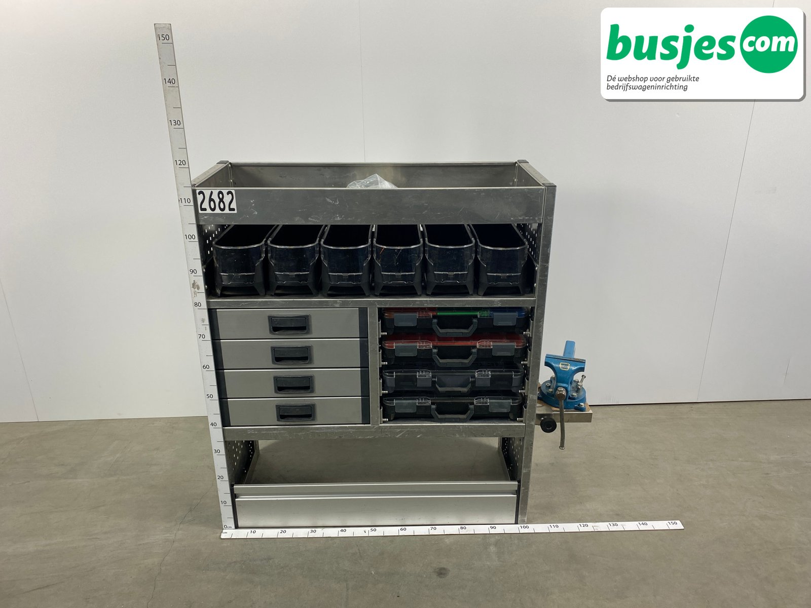 Aluca bedrijfswageninrichting 1215x420x1155mm (2682) - Afbeelding 2