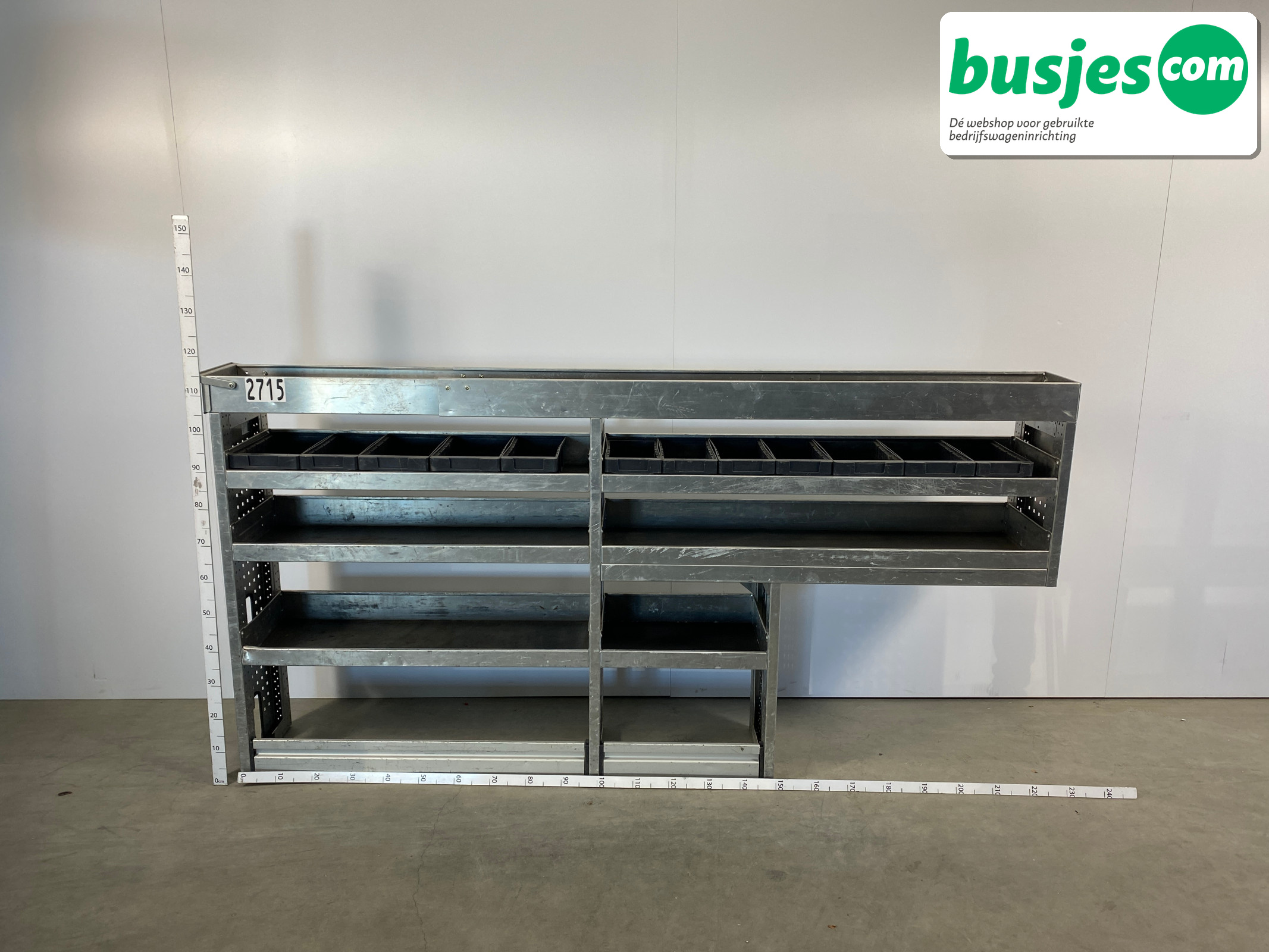 Aluca bedrijfswageninrichting 2280x335x1155mm (2715) - Afbeelding 2