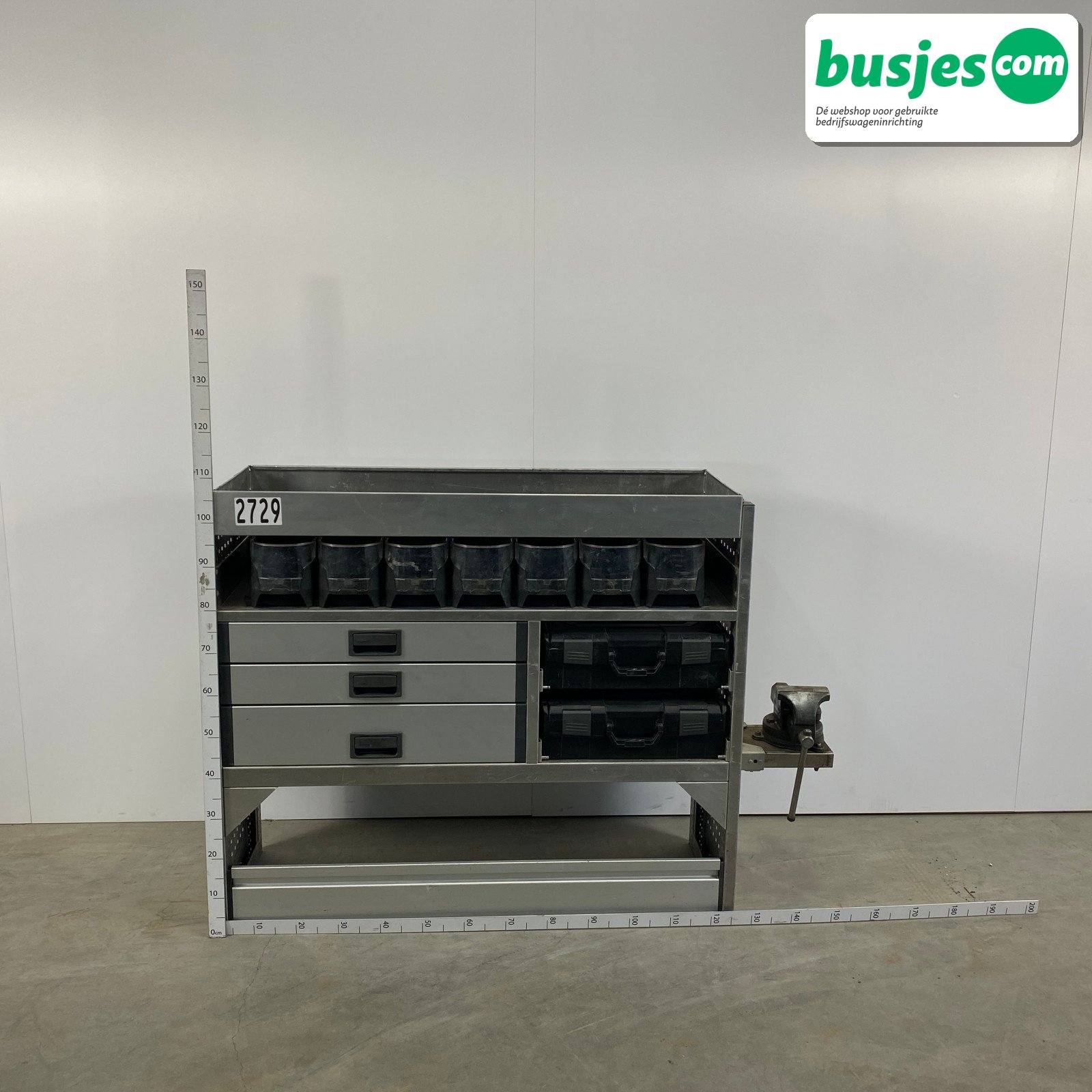 Aluca bedrijfswageninrichting 1500x420x1075mm (2729)