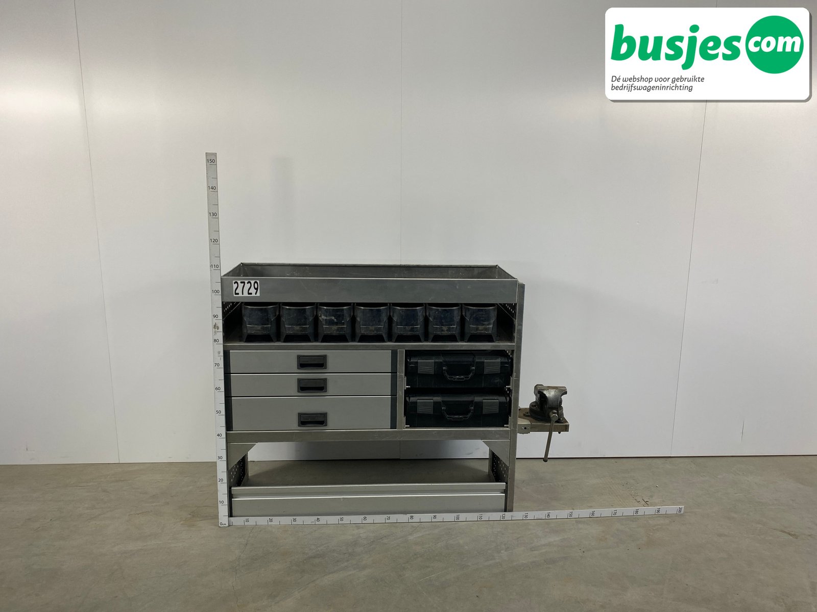 Aluca bedrijfswageninrichting 1500x420x1075mm (2729) - Afbeelding 2