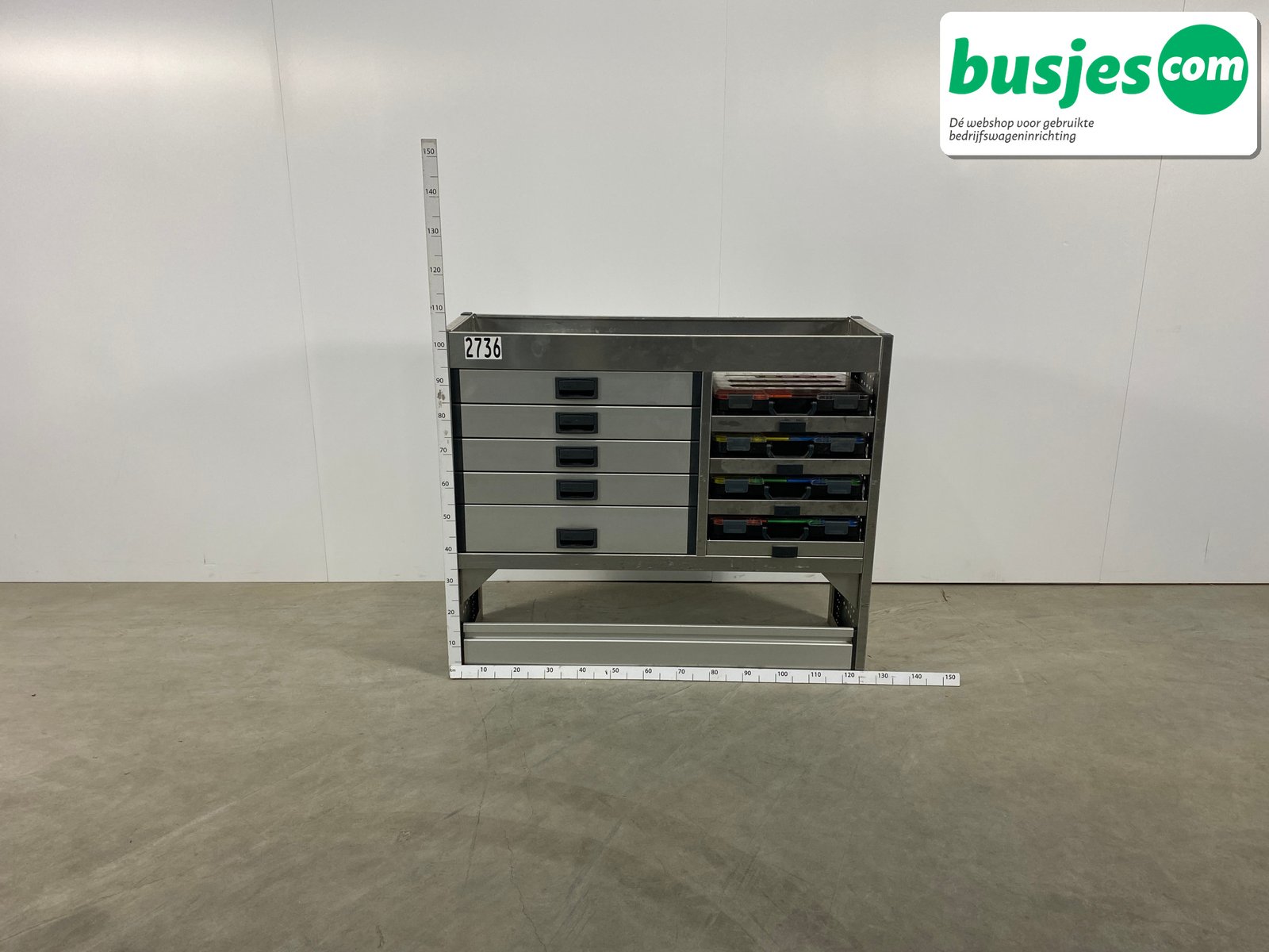 Aluca bedrijfswageninrichting 1255x420x1050mm (2736) - Afbeelding 2