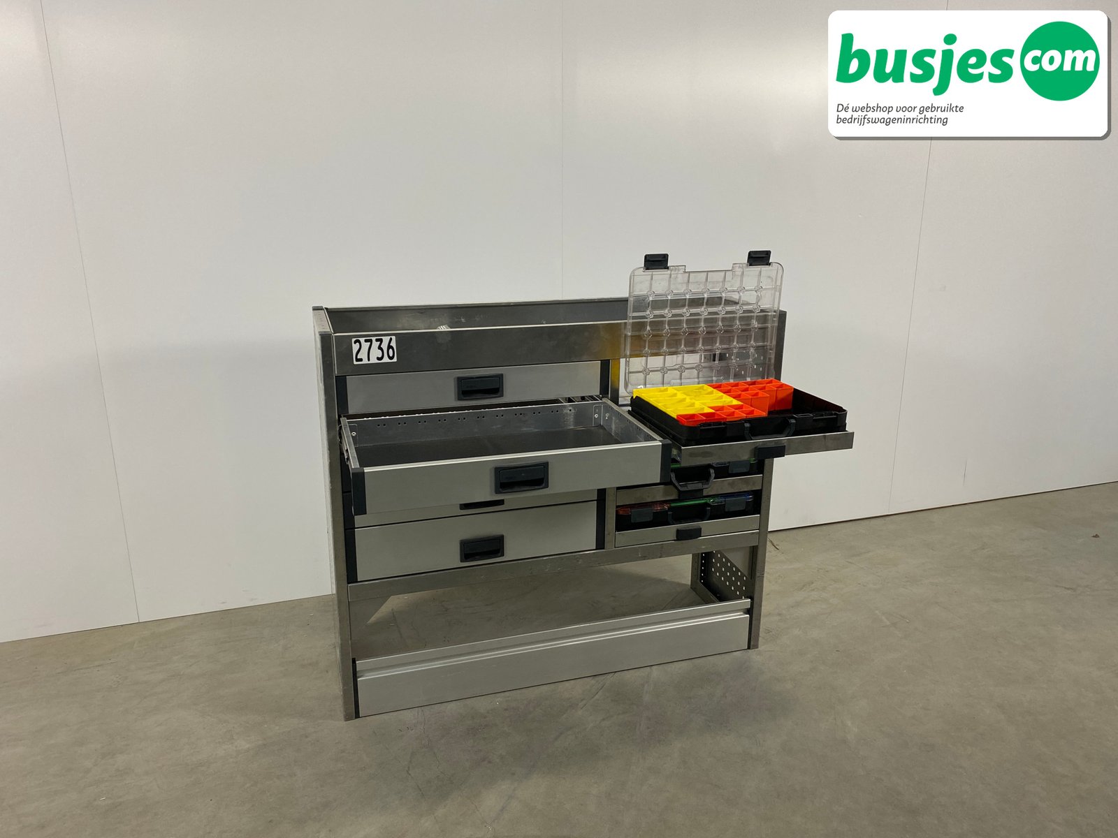 Aluca bedrijfswageninrichting 1255x420x1050mm (2736) - Afbeelding 9