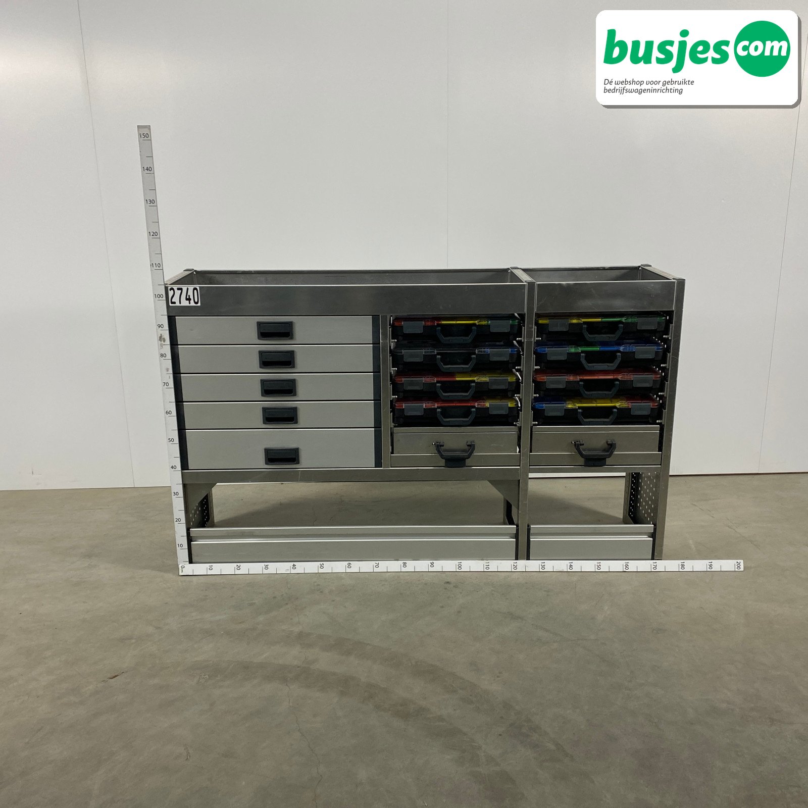 Aluca bedrijfswageninrichting 1750x420x1050mm (2740)